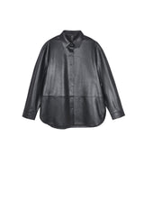 Jacket / JNBY Oversized Faux Leather Shirt Jacket