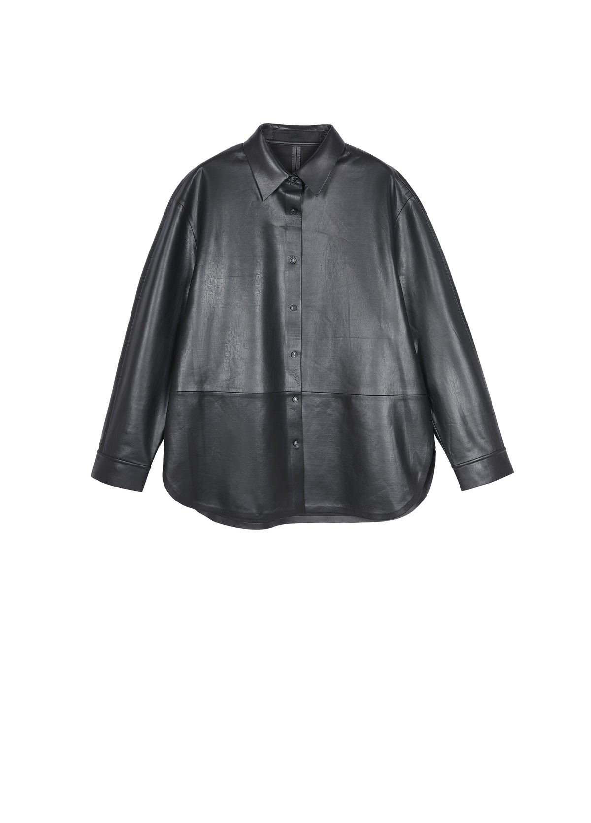 Jacket / JNBY Oversized Faux Leather Shirt Jacket Black