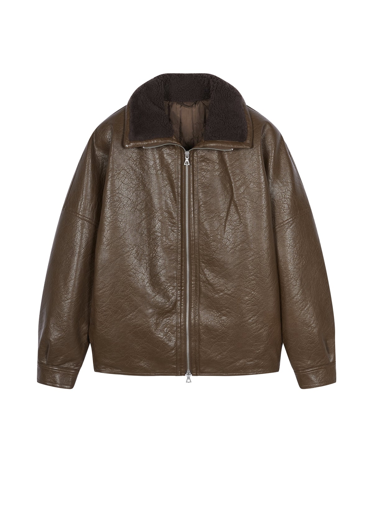 Jacket / JNBY O-Shape Faux Leather Jacket