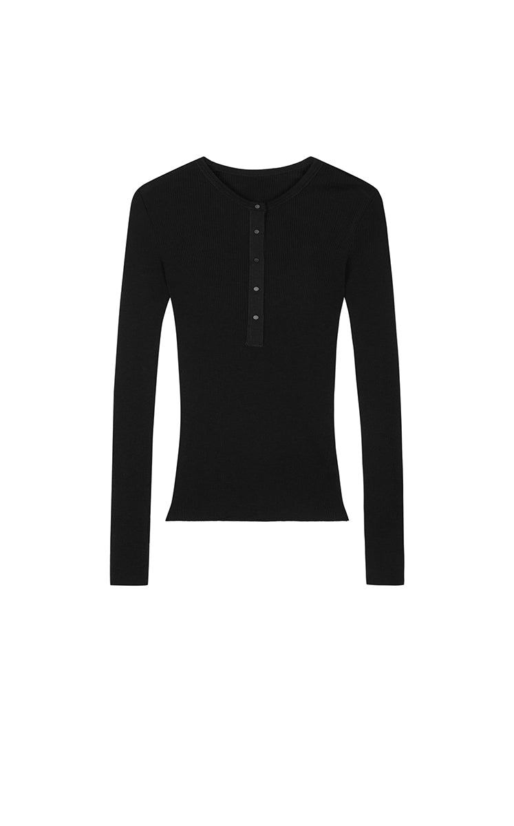 T-Shirt / JNBY Merino Ribbed Long Sleeve Tee