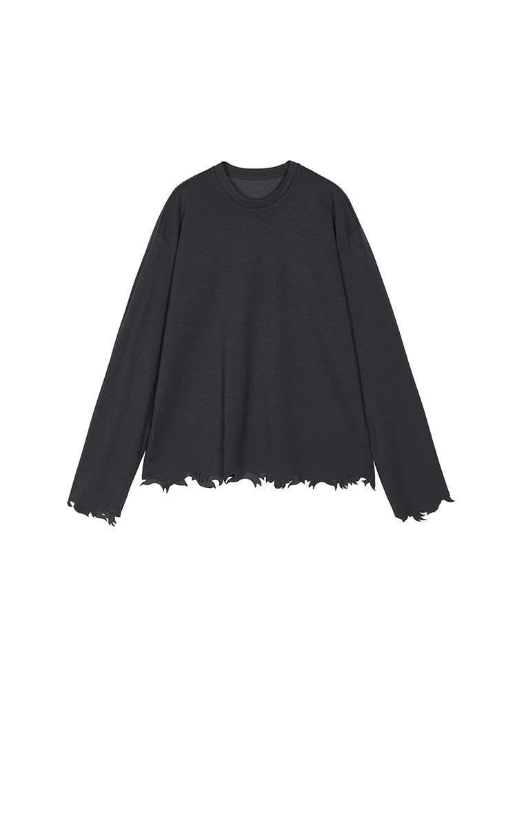 T-Shirt / JNBY Cut-Out Floral Long-Sleeve Tee