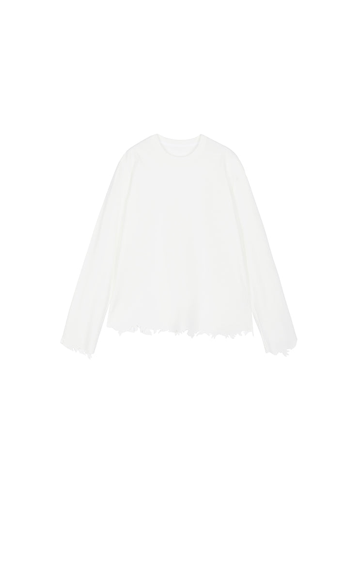 T-Shirt / JNBY Cut-Out Floral Long-Sleeve Tee