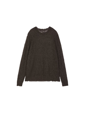 Sweater / JNBY Mixed Fiber Floral Oversized Pullover Brown