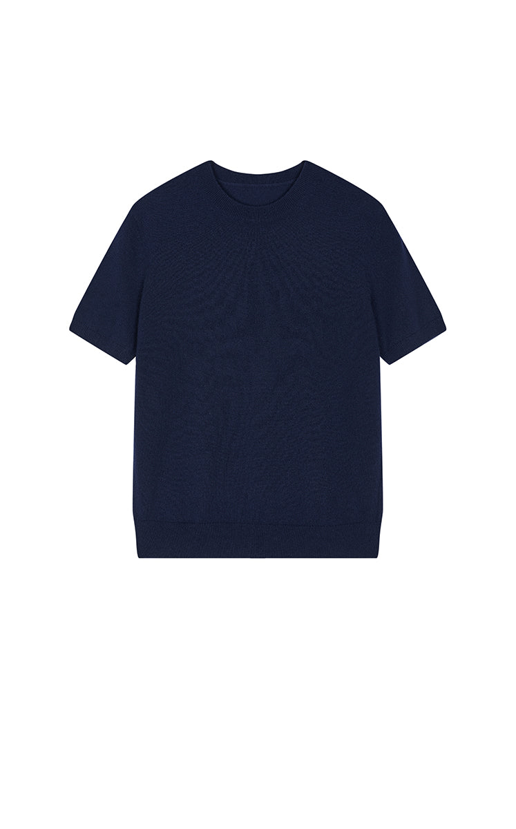 Sweater / JNBY Pure O-Shaped Cashmere Short-Sleeve Sweater