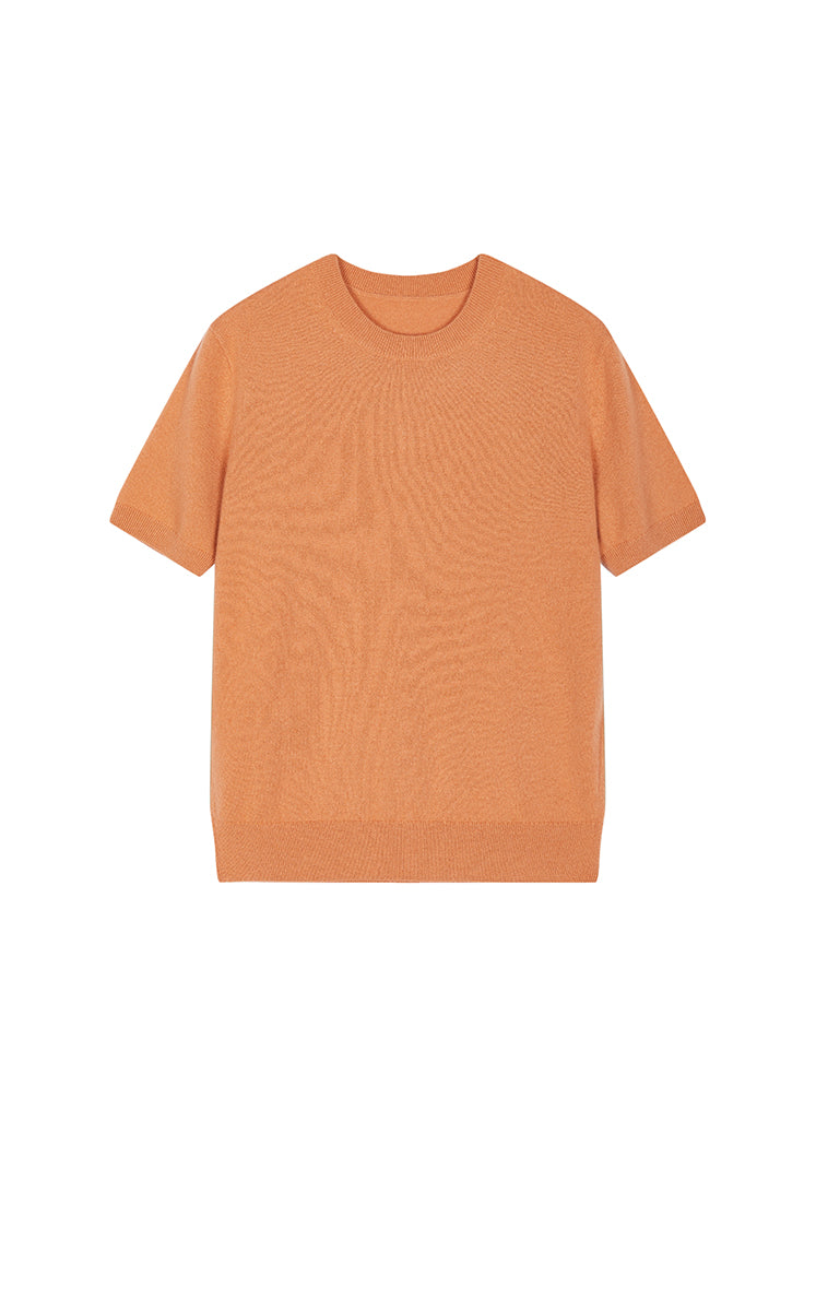 Sweater / JNBY Pure O-Shaped Cashmere Short-Sleeve Sweater