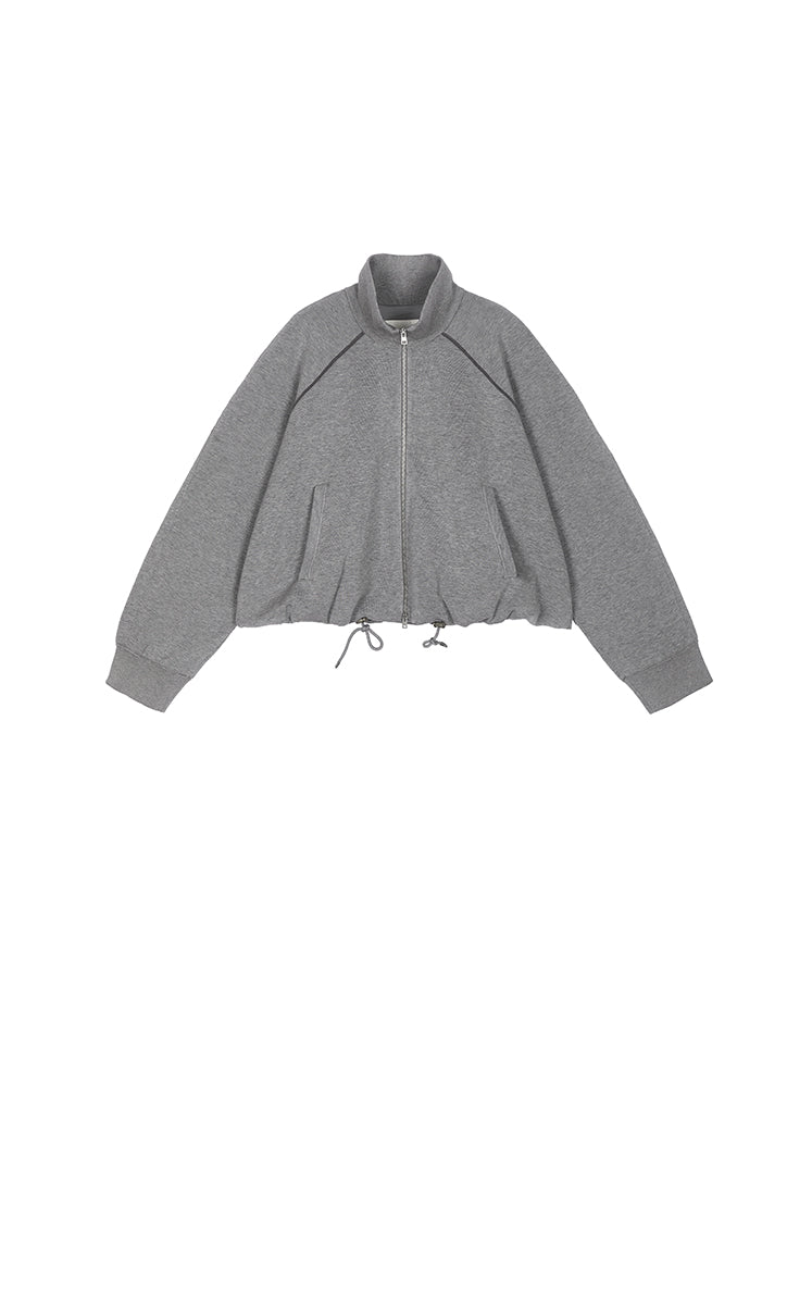 Sweater / JNBY Oversized Cotton Blend Raglan Sleeve Cardigan Grey