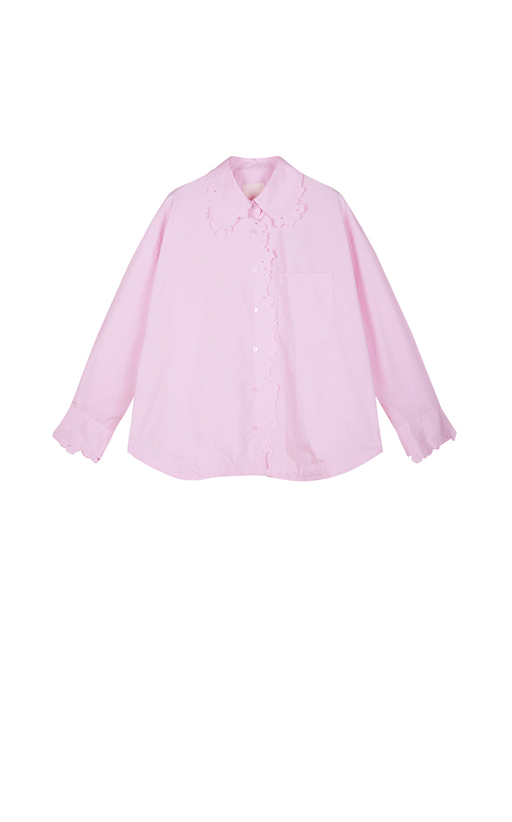 Shirt / JNBY Floral Forest Embroidered Shirt Pink