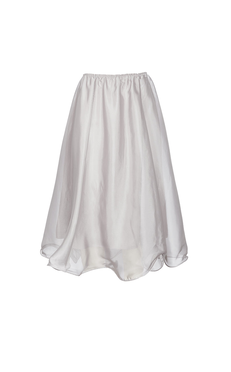 Skirt / JNBY Woven Organza A-Line Maxi Skirt Lavender Grey