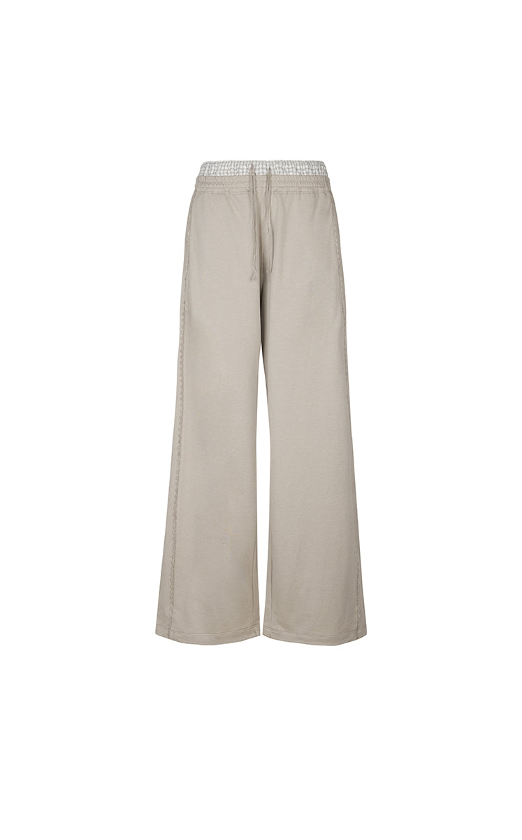 Pants / JNBY Double Waist Wide-Leg Long Pants Taupe