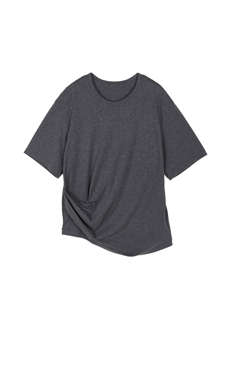 T-Shirt / JNBY Cotton Relaxed Fold Hem Tee