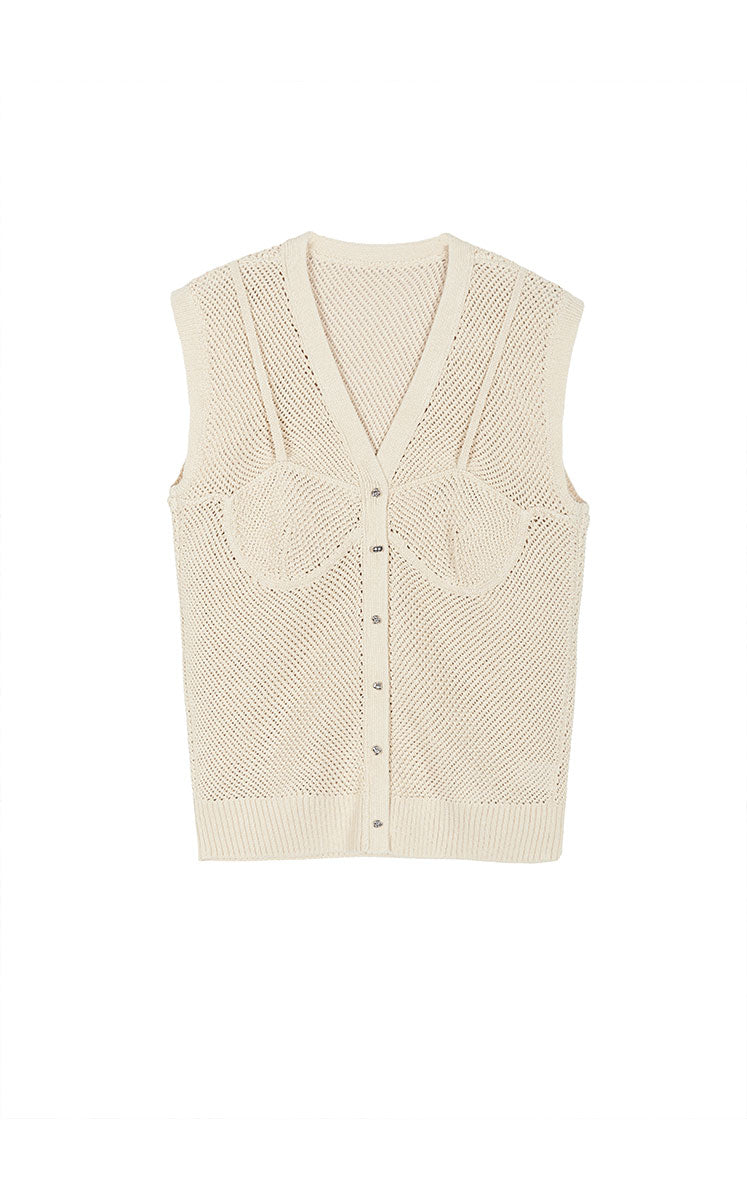 Vest / JNBY Washi Paper Blend Knit Vest Apricot