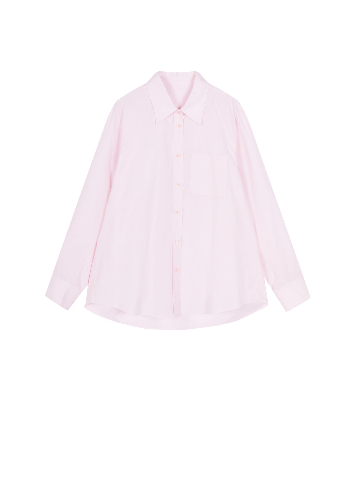 Shirt / JNBY x SAMUEL Oversized Cotton Poplin Long Sleeve Shirt Pink