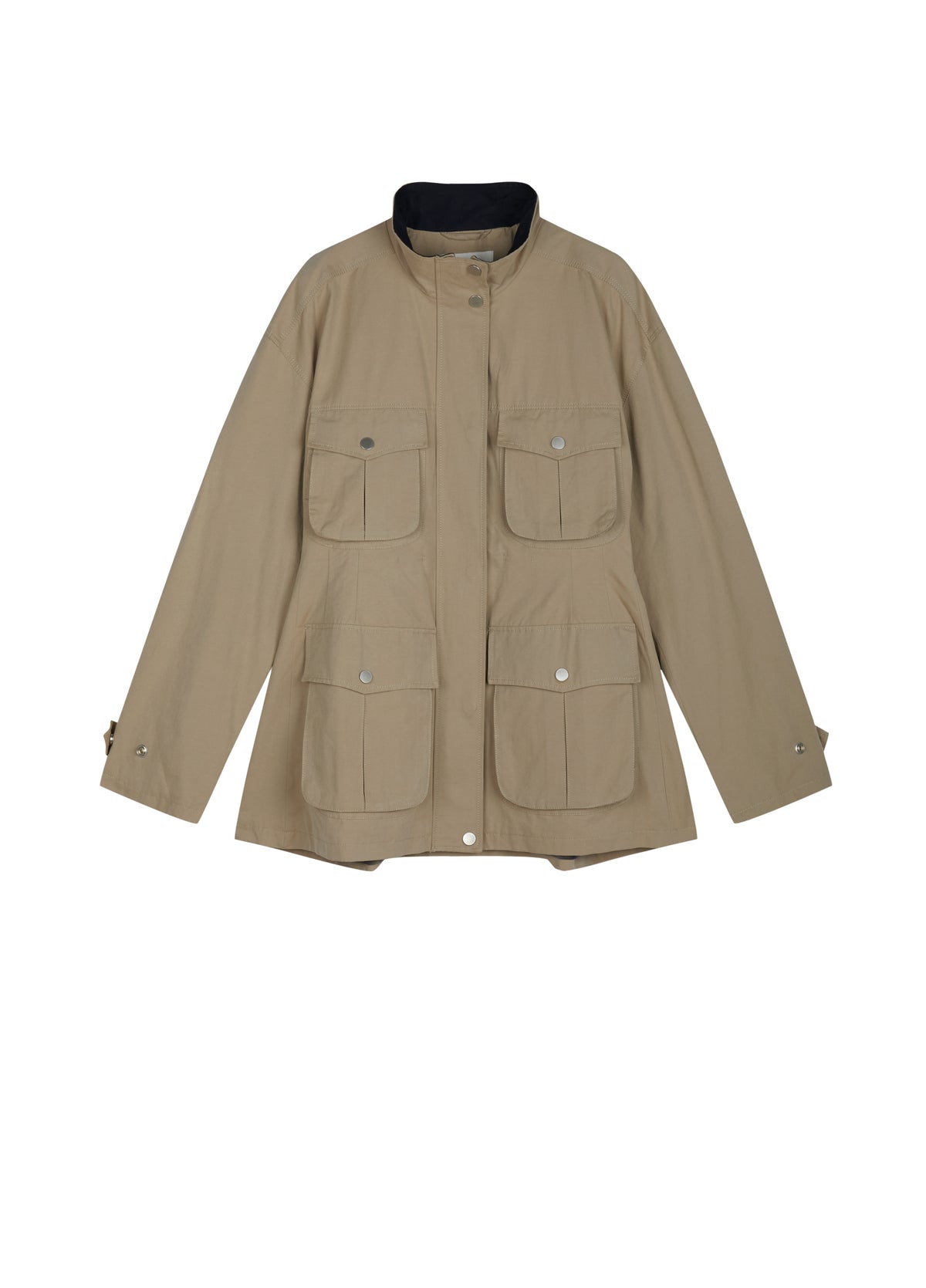 Jacket / JNBY Oversized Cotton Blend Stand Collar Coat