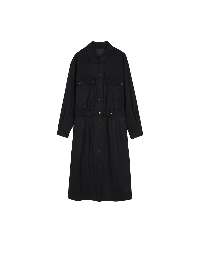 Dress / JNBY Wool Cashmere T-Silhouette Long Dress
