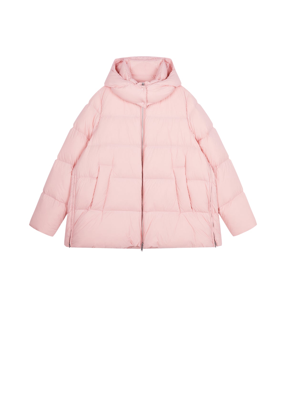 Coat / JNBY A-Line Down Puffer Jacket with Detachable Hood