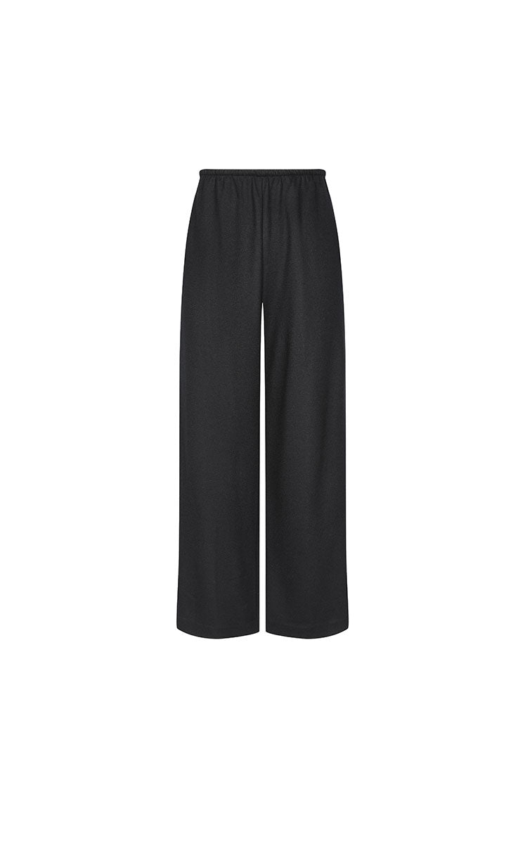 Pants / JNBY Straight Wool-Cashmere Drawstring Trousers Black