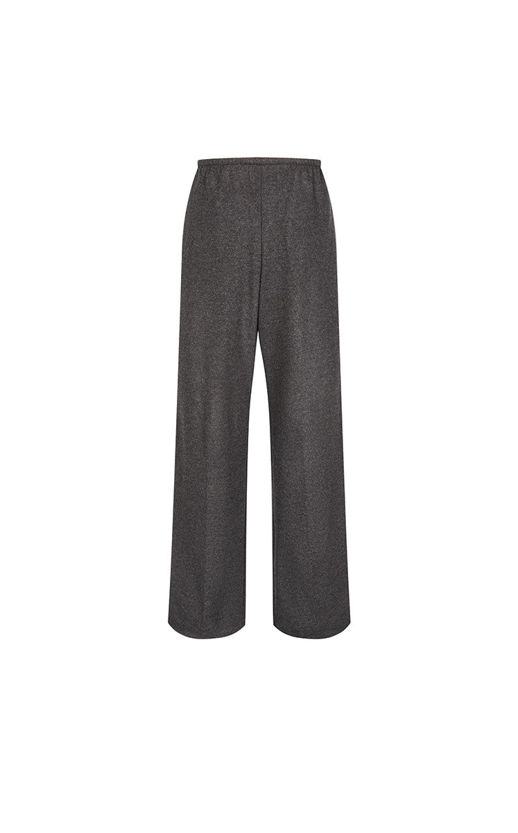 Pants / JNBY Straight Wool-Cashmere Drawstring Trousers Brown