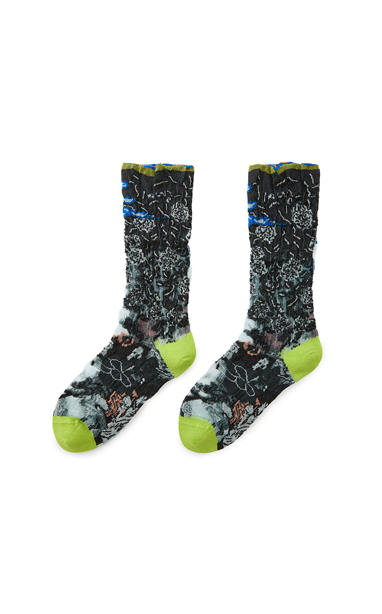 Socks / JNBY Dopamine Color Mid-Calf Socks Blue-Black M