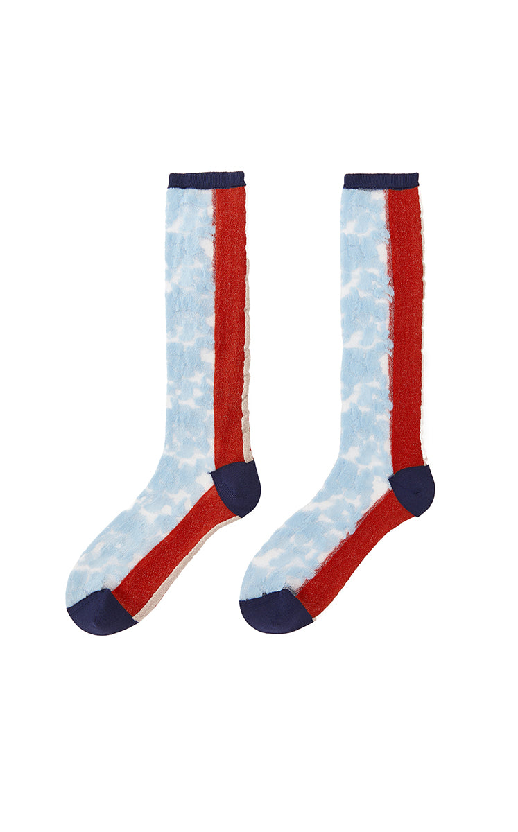 Socks / JNBY Colorblock High Socks Red M