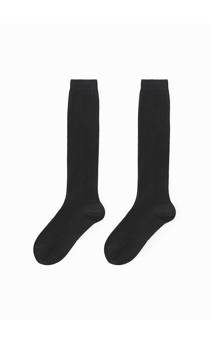 Socks / JNBY Knee-High Mercerized Cotton Socks Black M