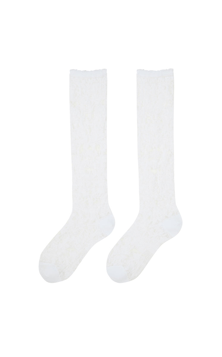 Socks / JNBY Textured High-Crew Socks Cream M