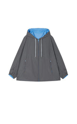 Coat / JNBY Contrast Mid-Length Nylon Trench Coat