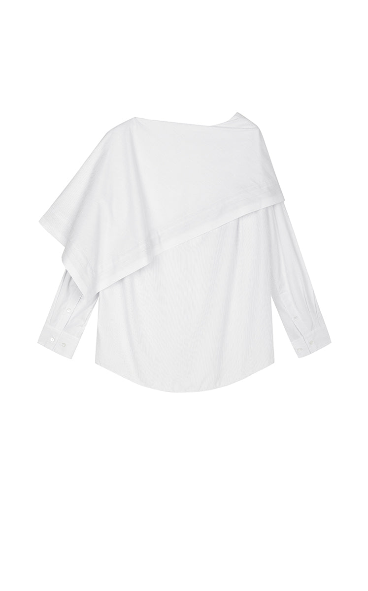 Shirt / JNBY Draped Poplin Long Sleeve Top