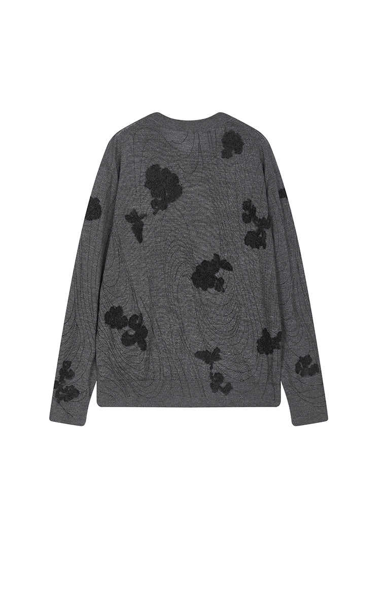 Sweater / JNBY 3D Floral Wool Blend Pullover