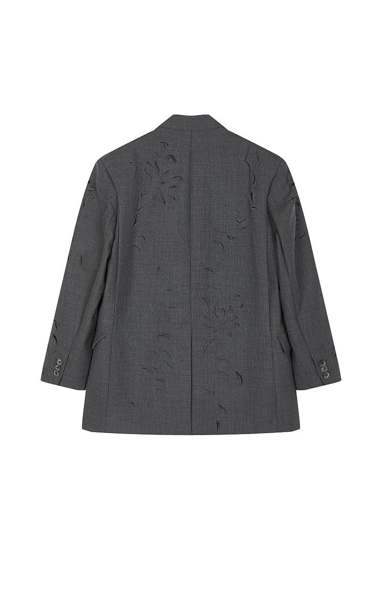 Blazer / JNBY Floral Laser Wool Blend Blazer