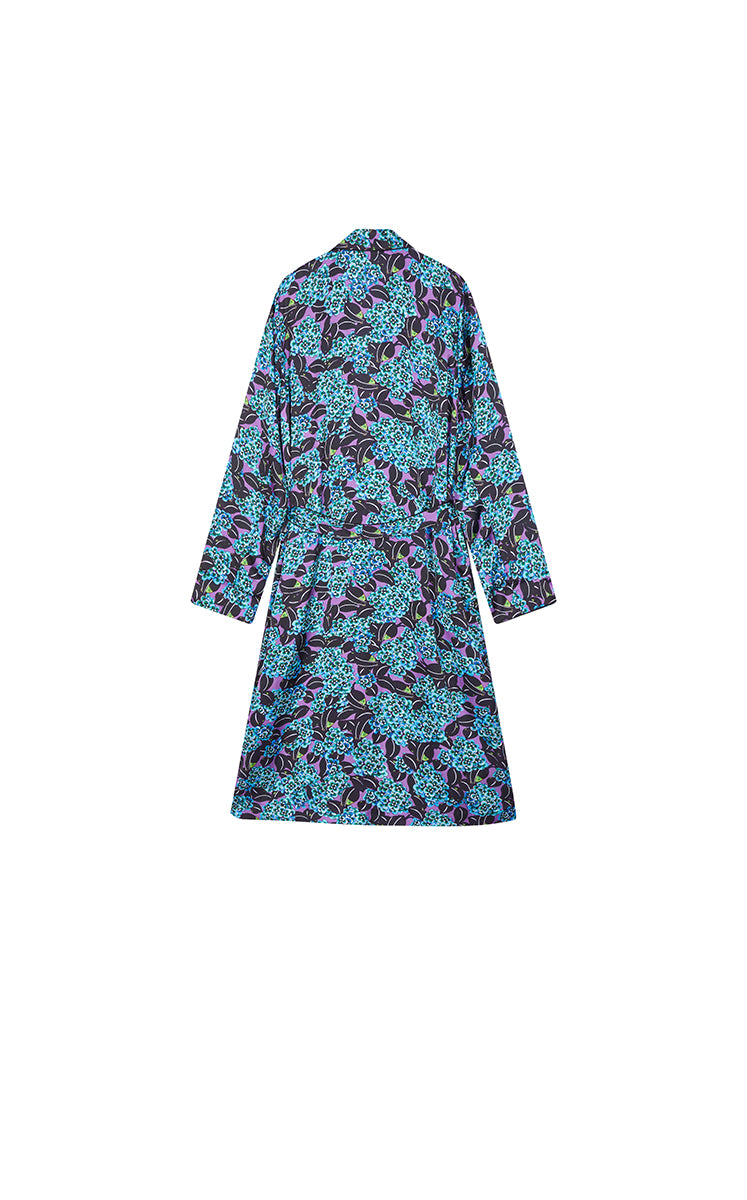Coat / JNBY Floral Print Longline Trench Coat