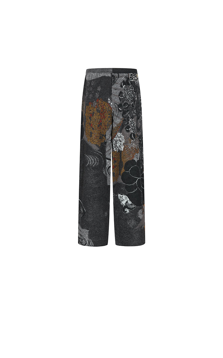 Pants / JNBY Shadow Print Wool Blend Trousers