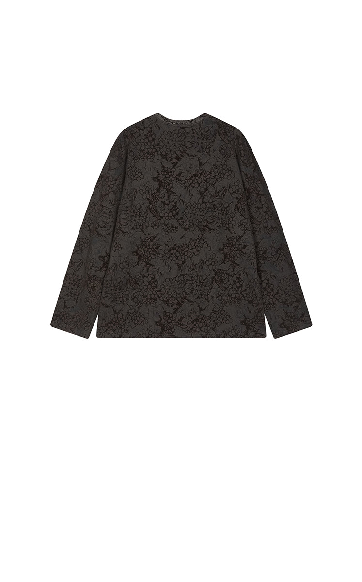 T-Shirt / JNBY Floral Graphic Cotton Long Sleeve Tee