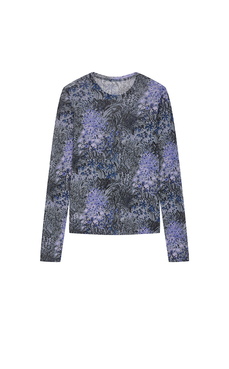T-Shirt / JNBY Slim Fit Graphic Long Sleeve Tee