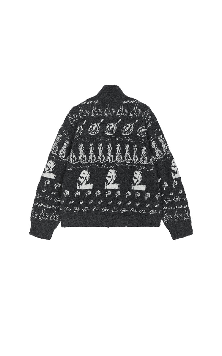 Sweater /(ESG)JNBY Icelandic Pattern Wool Blend Cardigan