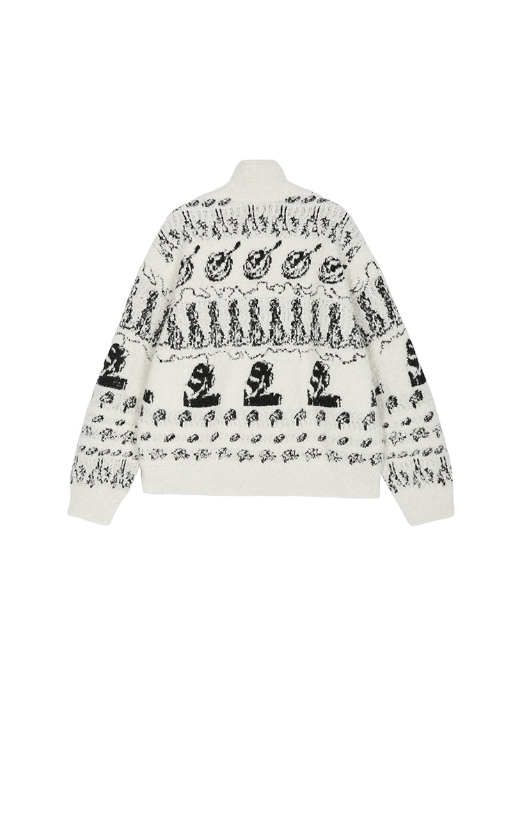 Sweater /(ESG)JNBY Icelandic Pattern Wool Blend Cardigan