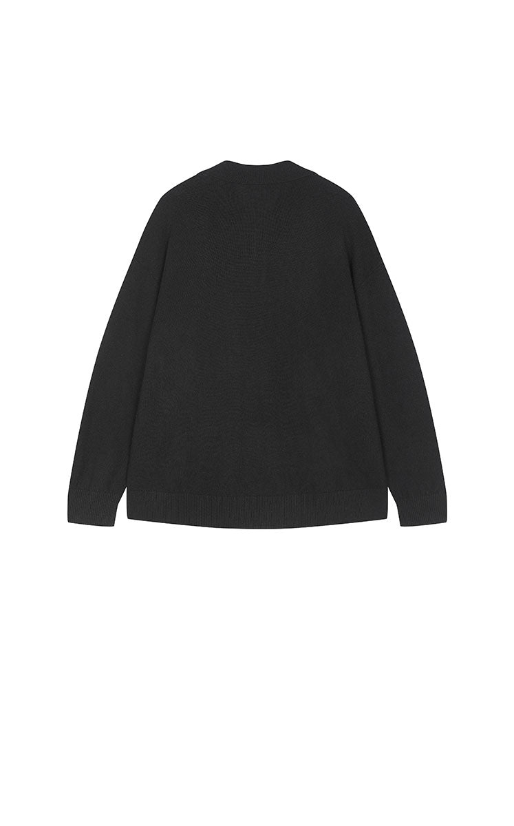 Sweater / JNBY Oversized Wool-Cashmere Polo Pullover