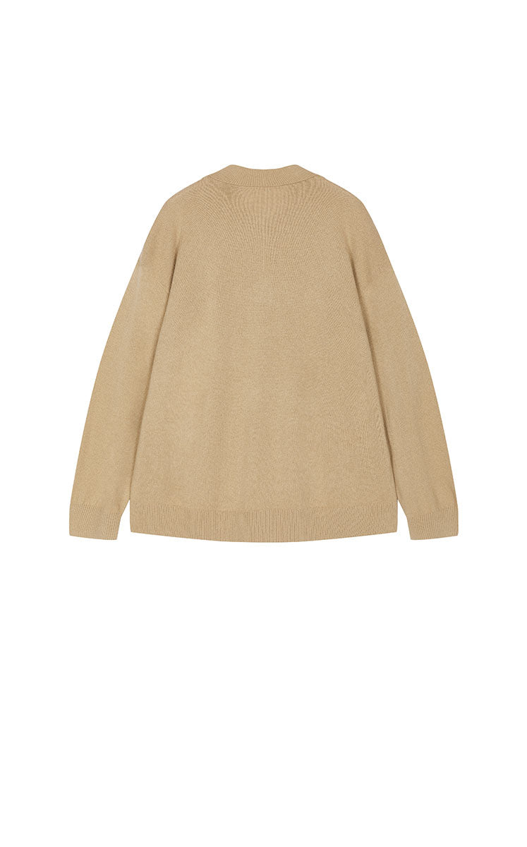 Sweater / JNBY Oversized Wool-Cashmere Polo Pullover
