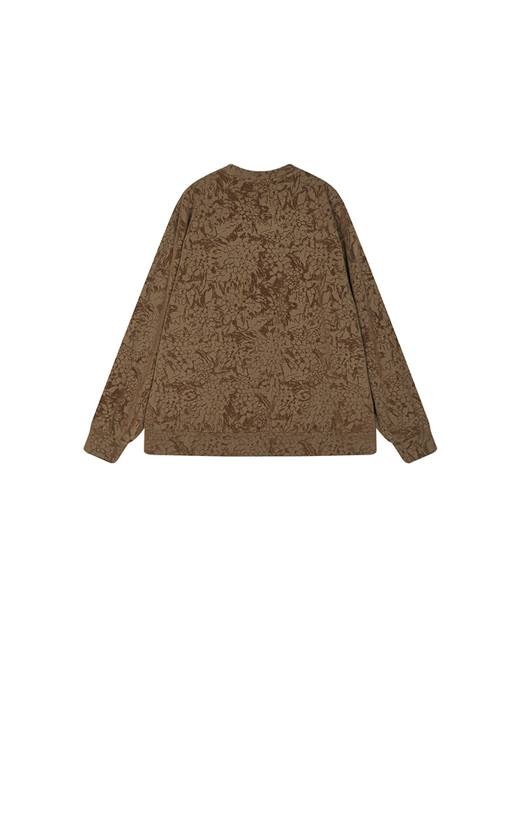 Sweatshirt / JNBY Oversized Flocked Floral Detail Pullover