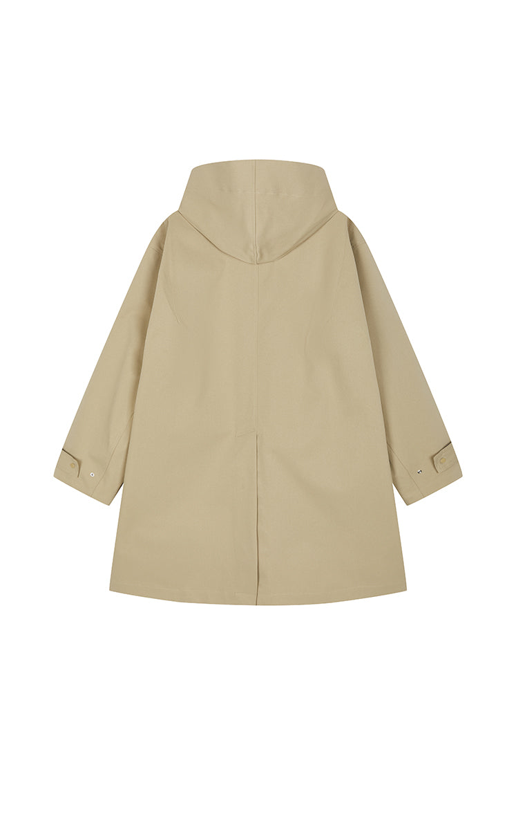 Trench Coat / JNBY Oversized A-Line Long Hooded Trench