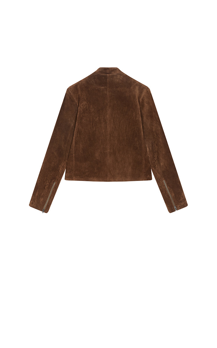 Coat / JNBY Cropped Suede Pigskin Jacket