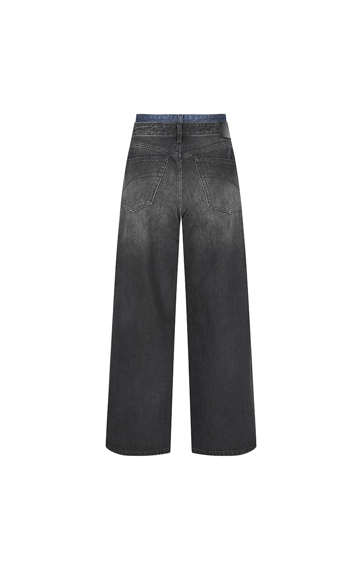 Pants / JNBY Straight-Leg Cuffed Denim Pants