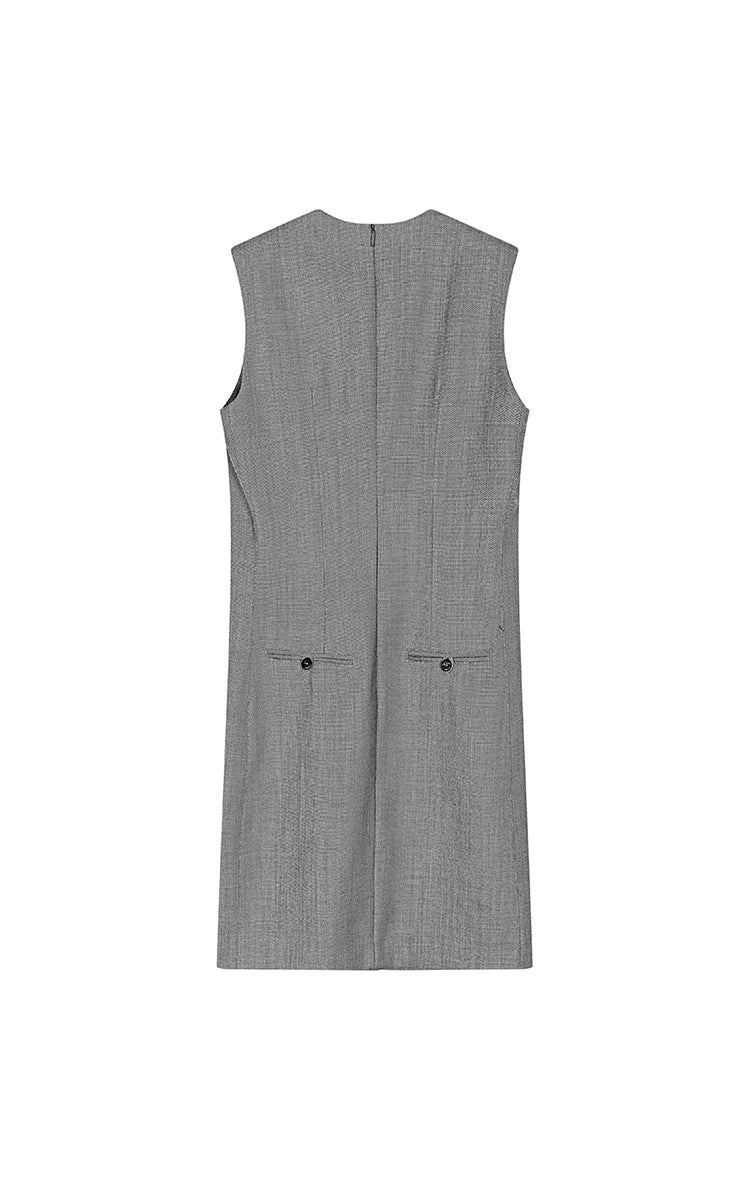 Dress / JNBY X-Line Beaded Wool Blend Dress