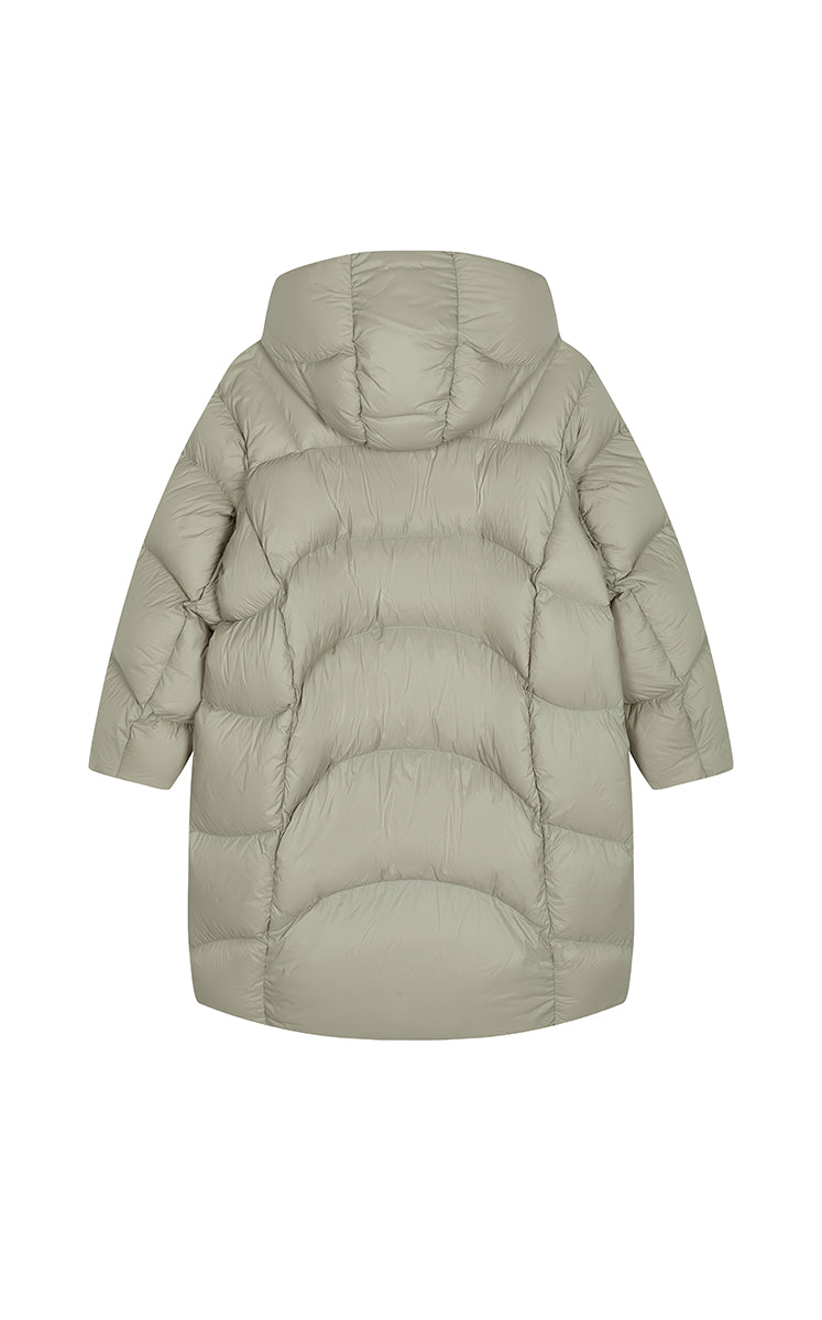 Down Coat / JNBY Oversized Long Hooded Down Coat