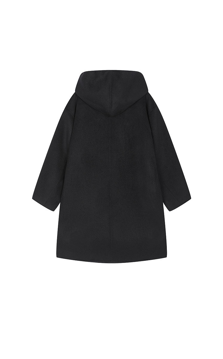 Coat / JNBY Oversized Hooded Wool-Cashmere Blend Coat