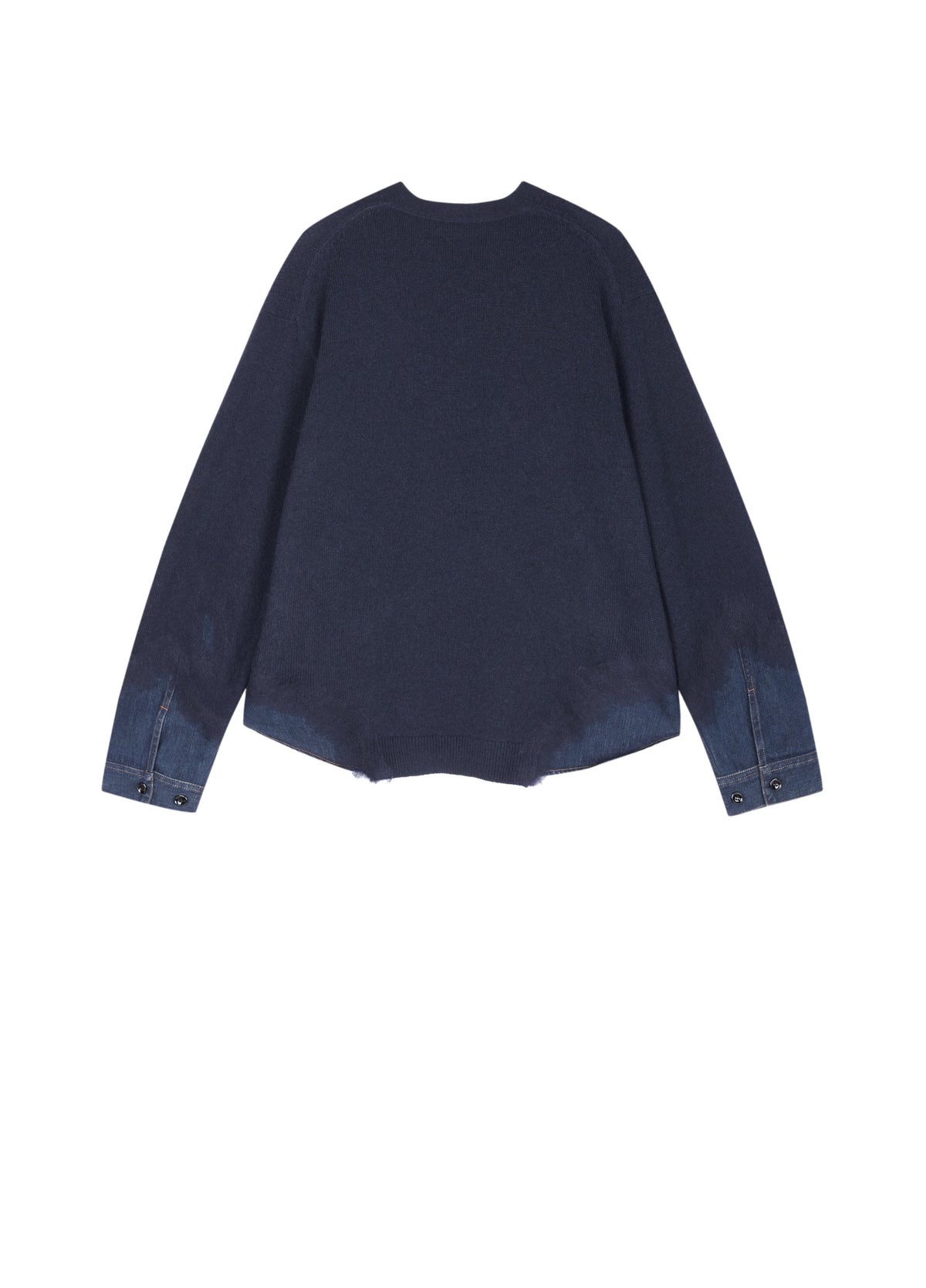 Sweater / JNBY Wool Yak Blend V-Neck Patchwork Pullover