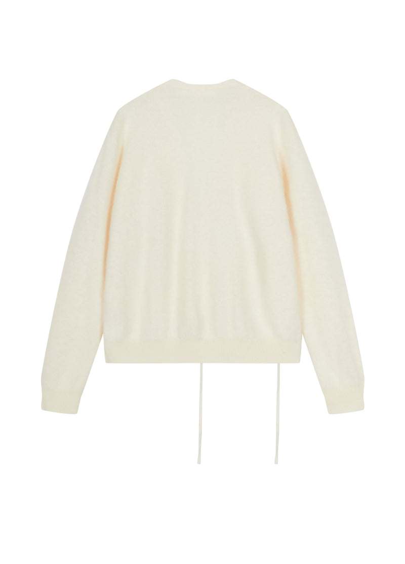 Cardigan / JNBY 100% Wool V-Neck Cropped Sweater