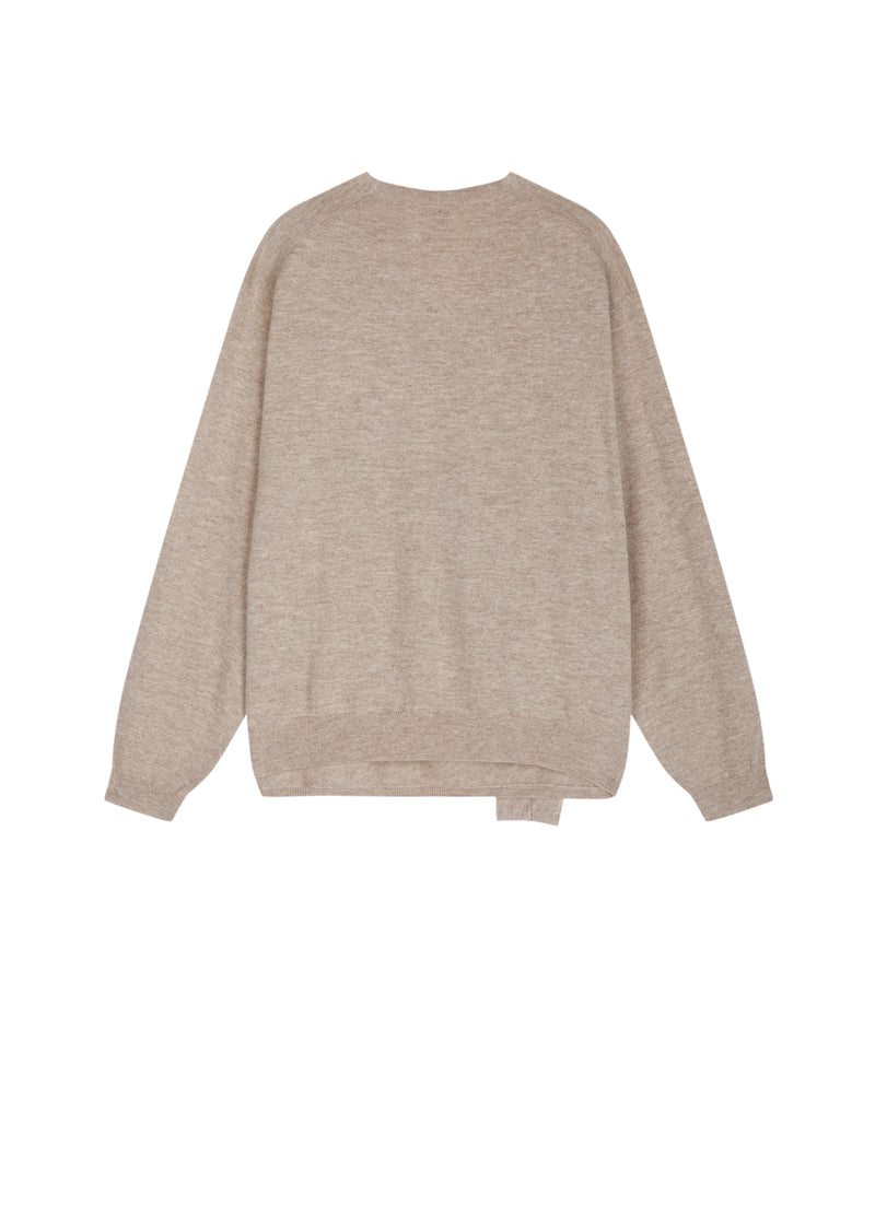 Sweater / JNBY 100% Merino Wool V-Neck Oversized Pullover