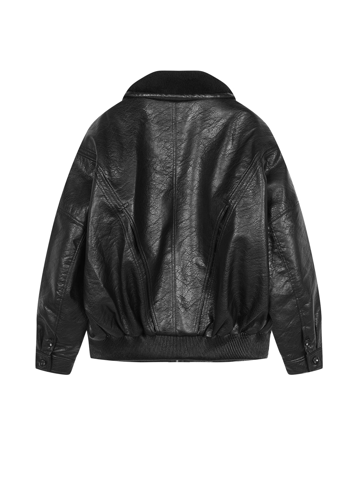 Jacket / JNBY O-Shape Faux Leather Jacket