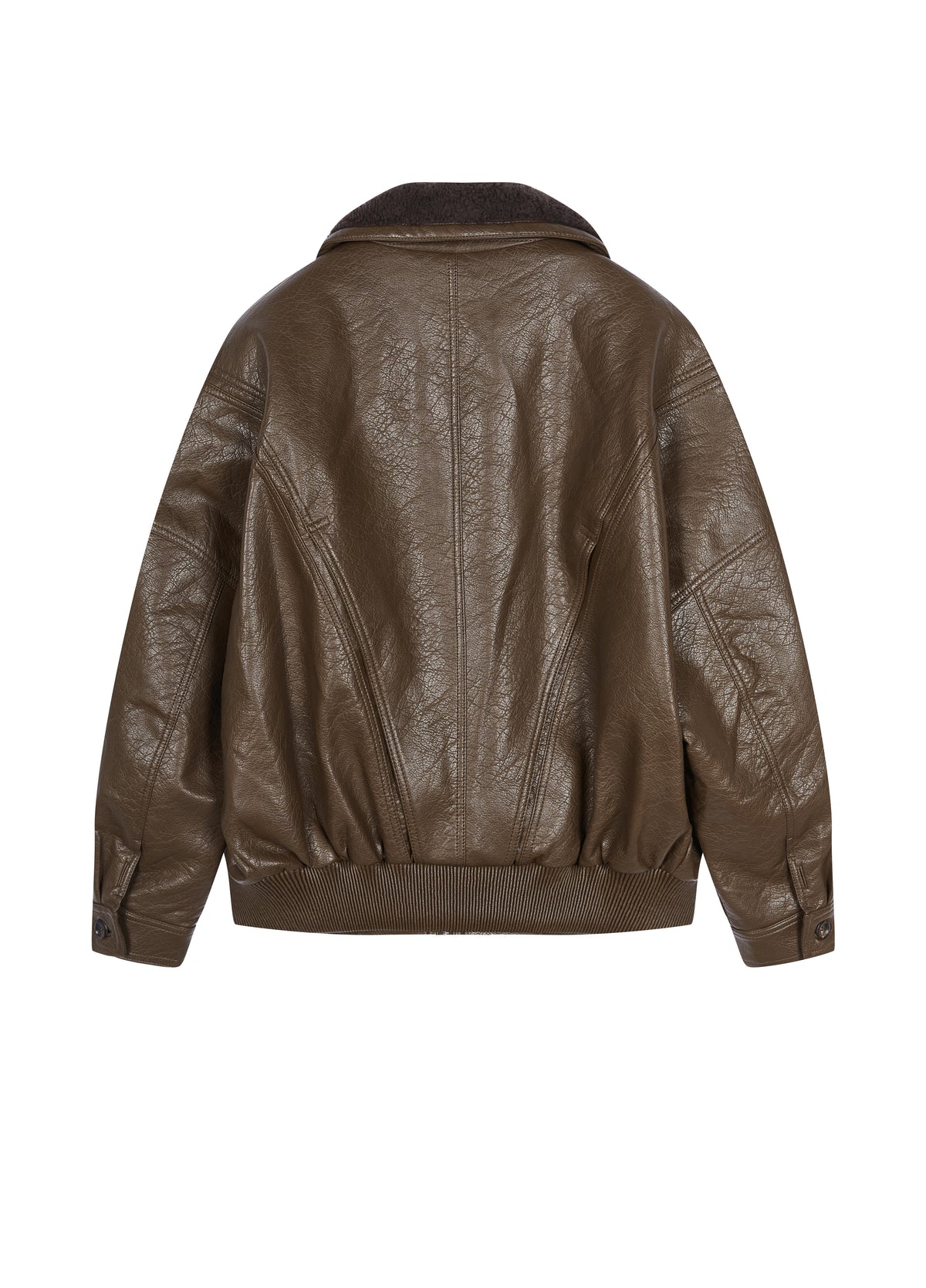 Jacket / JNBY O-Shape Faux Leather Jacket