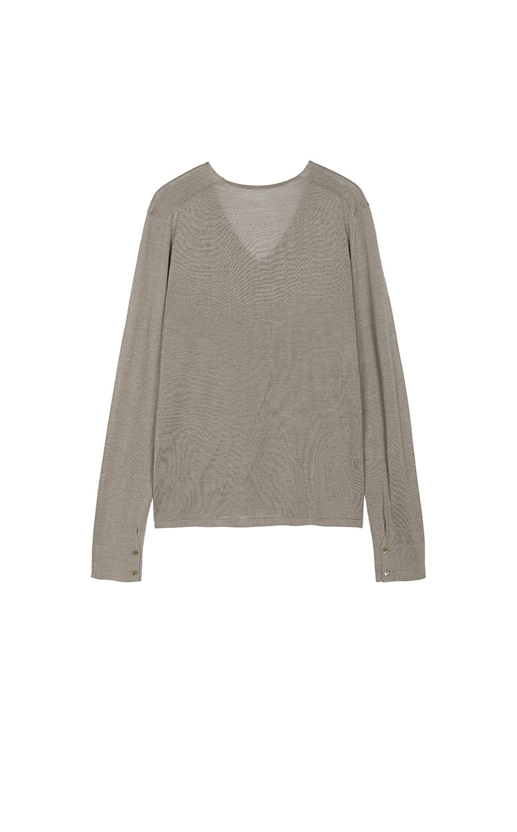 Sweater / JNBY V-Neck Baselan Wool-Silk Blend Pullover